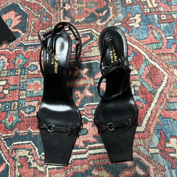 LIKE NEW Saint Laurent Nova Sandal in Nero size 37.5 / US 7.5 - Picture 8 of 11